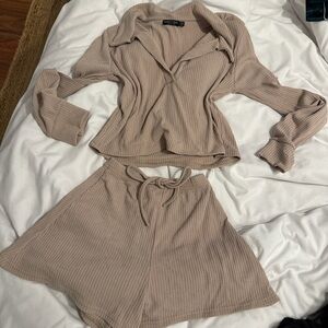 Beige loungewear set
